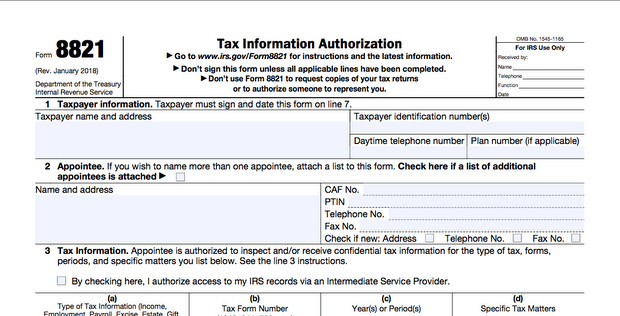 What is Form 8821 or Tax Guard - Excel Capital Management