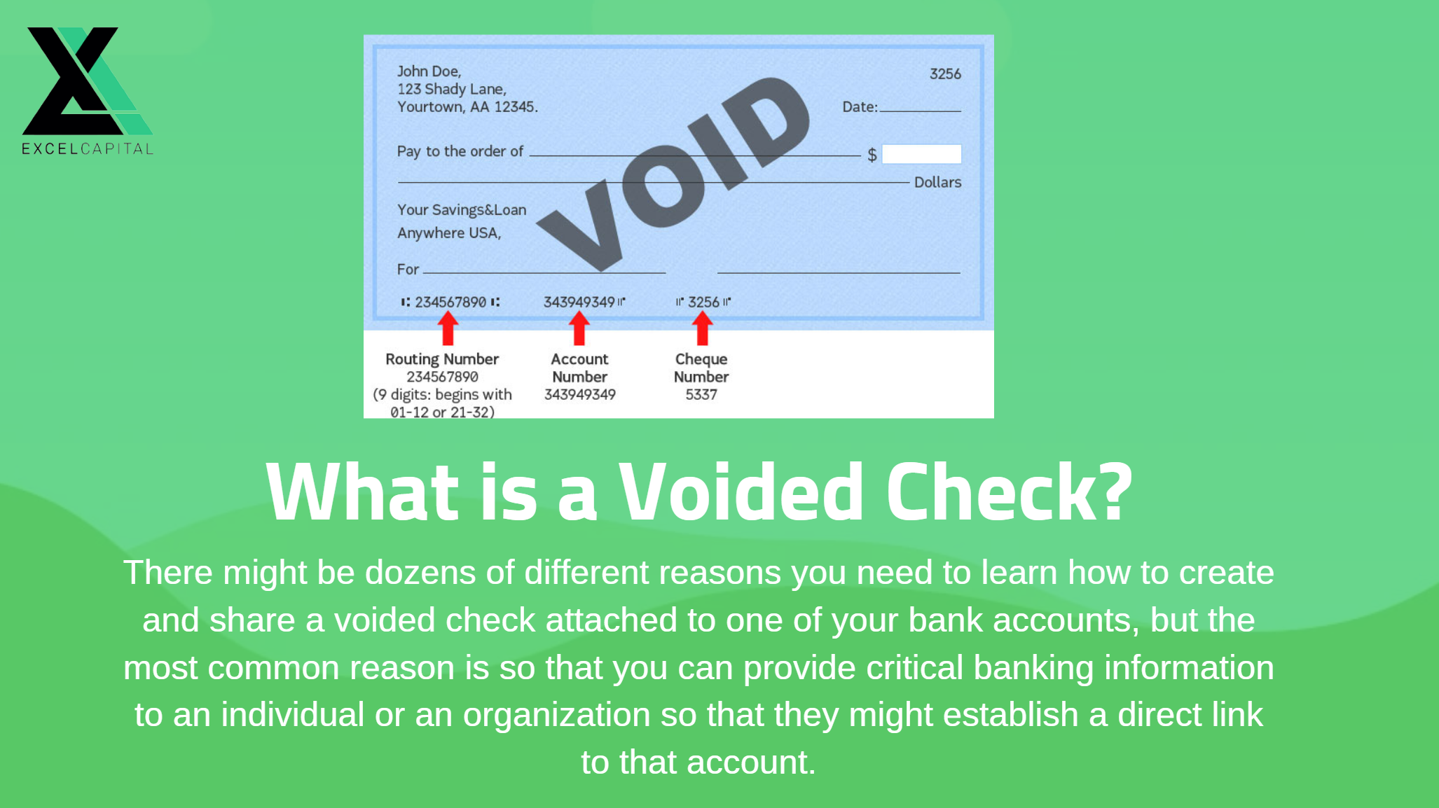 Void check. Woided check. Void check example. Capital one check Void.